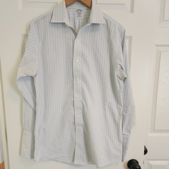 Brooks Brothers Other - Brooks Brothers Blue Striped Dress Shirt Size 15 1/2,  32